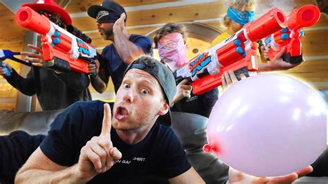 The Real Nerf Gun Quiet Place Challenge! 1 vs 4 .